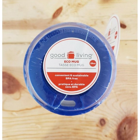 Good Living ECO MUG NEW 16 Ounce BPA FREE Twist On Lid Hand Grip - Picture 3 of 4